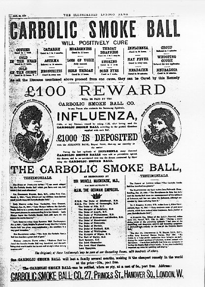 Carlill v Carbolic Smoke Ball Co